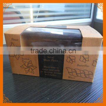 kraft paper packaging box with clear window