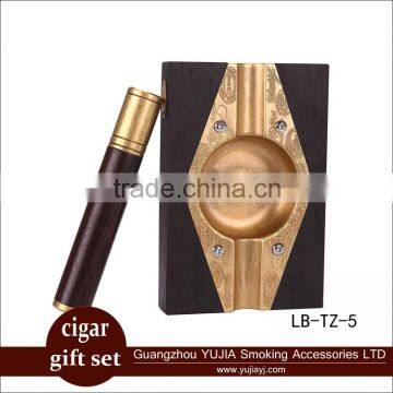 Guangzhou Wenge Custom Wooden Cigar Ashtray Gift Set photo-2