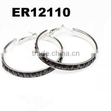 wholesale ladies fake diamond hoop earrings