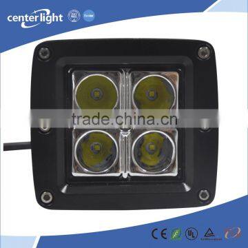 Factory price mini size 12v 24v off road 12w led work light for atv suv trucks