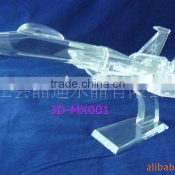 Beautiful Crystal Airplane Mould Glass Decoration Gift