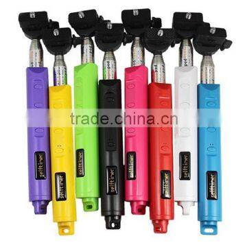 2015 New Promotion Handheld Wireless Bluetooth Shutter or Cable Selfie Stick Monopod Extendable For Phone photo-5