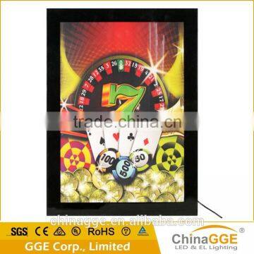 DC12V low attenuation make led display board with magical magnet open type border