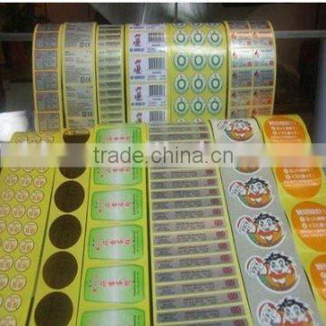 customized adhesive food label/adhsive sticker