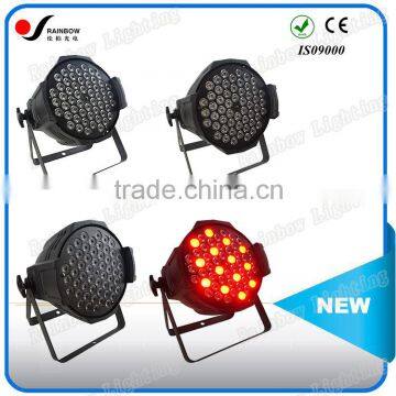 Durable LED Aluminum Par Light 54PCS 3W RGBW High Brightness Stage Lighting Wholesale