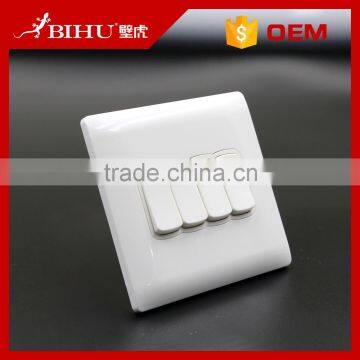 BIHU Brand Water Proof White PC 3 Gang Touch Button Wall Light Switch photo-5