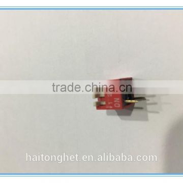 Red Color DIP Slide Type Switch 3 POSITION 3 PIN