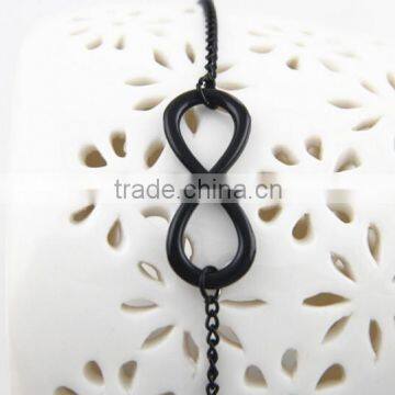 New Charm Women Lucky 8 Infinity Alloy Bangle Charm Simple Chain Bracelet photo-5