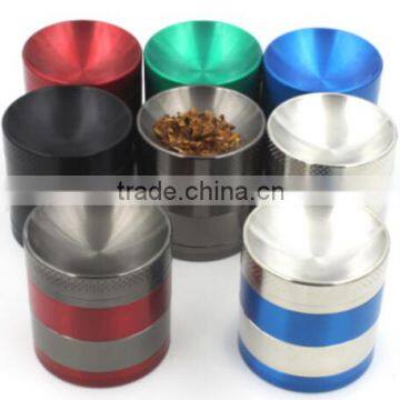 unique bowl style top spice tobacco herb grinder with Pollen Catcher Durable Zinc Alloy