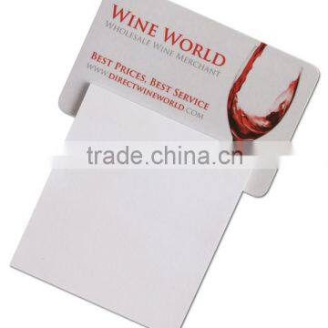 Wine world custom advertisement fridge magnet notepad