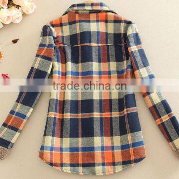 Woman' s Shirt Warm Fleece Lambswool Shirt Printed Long Sleeve t Shirt photo-3