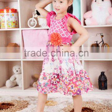 baby girl red flower dress baby girl party dress kids casual cotton party dress