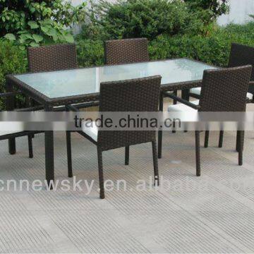 Outdoor wicker Stephanie 6 Seater dining sets