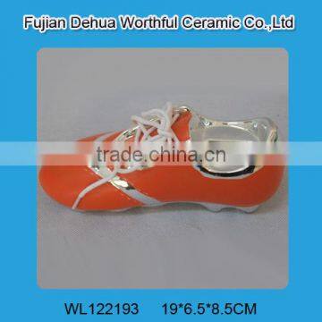 Factory direct sales ceramic shoes piggy bank,shoes piggy bank in super quality