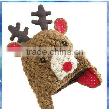 kids cute reindeer animal hats hand knitted hat