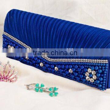 Beautiful Ladies Satin Handmade Beaded Cheap Party Clutch