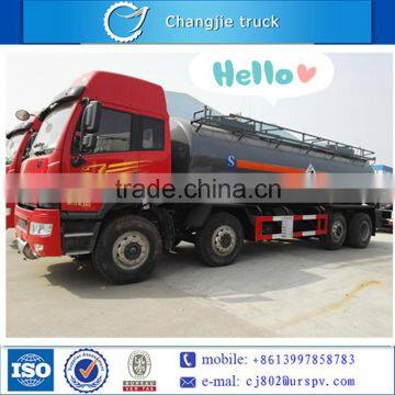 FAW well improved 8*4 chemical tank truck for sale