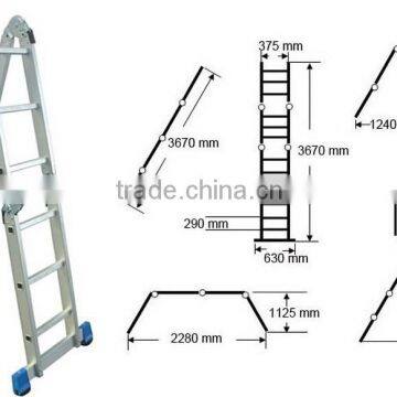 EN131 Aluminum multi-function step platform ladder