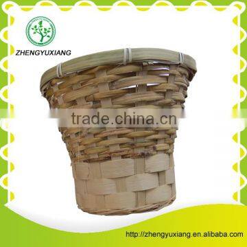 Handmade bamboo waste basket