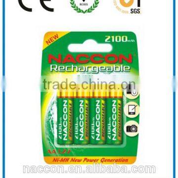 Naccong AA 1.2V ni-mh rechargeable battery factory