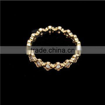 CZ micro pave shining stone ring with cubic zircon for lover