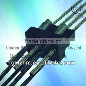 Prestressing tendons and connect strands for flat prestressed coupler