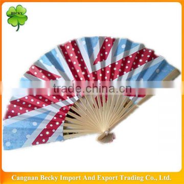 Hot-sale custom printed folding fan with bamboo ribs