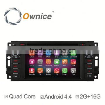 DDR3 2G quad core RK3188 1.6GHz Android 4.4 & Android 5.1 car audio for Jeep Chrysler Dodge support DVR