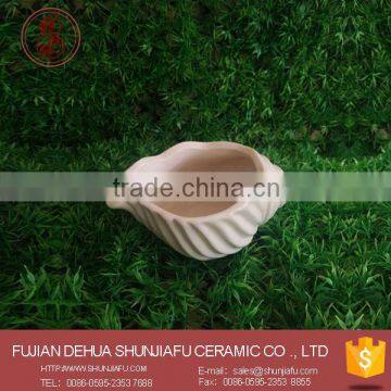 2016 New Design Minimalist Seashell Shaped White Ceramic Small Flower Pots,Succulent Plants Pots photo-2