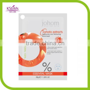 Tomato extracts Tightening and whitening facial mask