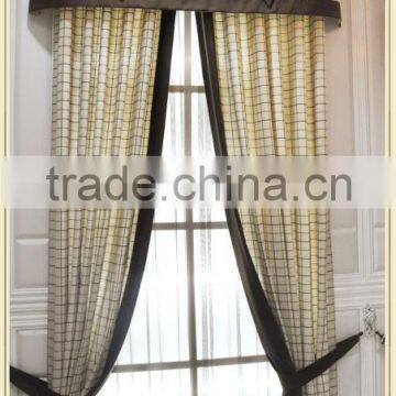 2016 Luxury classic yarn dyed bedroom curtain drapery with french pleated