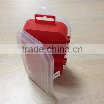 hang on the wall plastic storage box with hinged lid