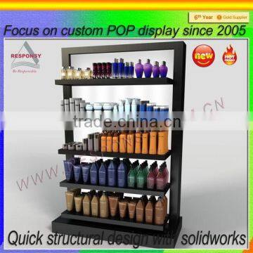 metal wire baby shampoo display stand for supermarket promotion