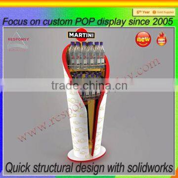 Custom good design high quality bottles display stand