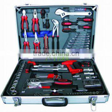 2015Newest item- 114 pcs Aluminium case Hand Tool Set