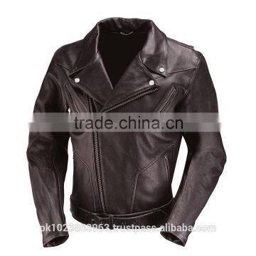 Modello Classic Brown Leather Motorcycle Jacket for Men