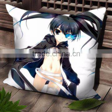 New Black Rock Shooter Anime Dakimakura Square Pillow Cover SPC49