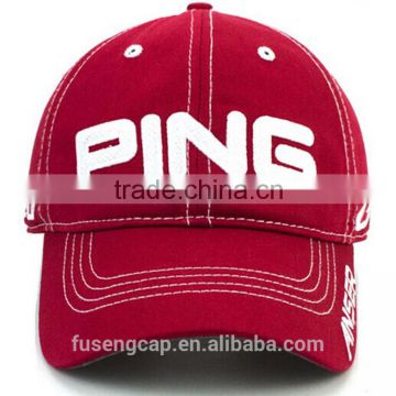 Wholesale White Cotton 3d Emroidery Baseball Cap Hat