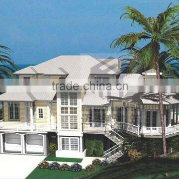 Well designed luxury china prefabricated homes/villa with carport