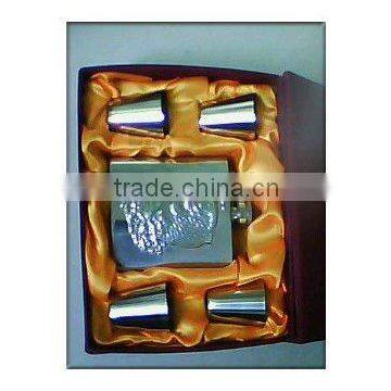 best design high quality stainless steel hip flask gift set