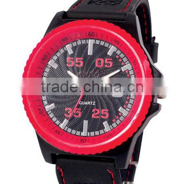 Popular Fashion Watch with Plastic Ring on the Top For Men