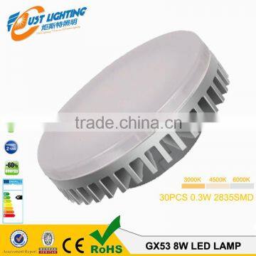 3W4W5W6W7W8W Gx53 LED ceiling wiht PC Milky cover/CE ROHS