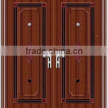 steel security door steel duble door(FX-U1012) By Zhejiang Factory