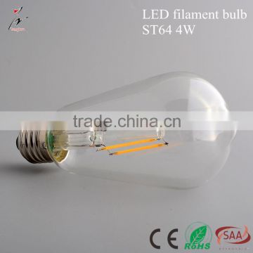 LED filament bulb dimmable ST64 E27 110V-240V CE ROHS SAA approved LED lights