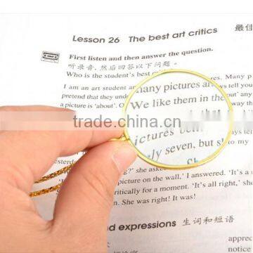 6 Times Power Foldable Handheld Pendant/necklace Magnifying Glass With 30" Golden Chain photo-2