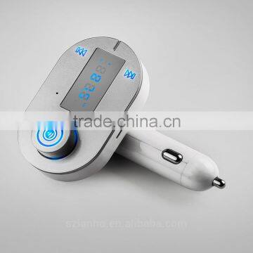 2016 New T9S Car Mp3 Player Wireless Bluetooth Fm Transmitter 3 Colors FM Modulator HandsFree Car Kit A2DP USB Charger