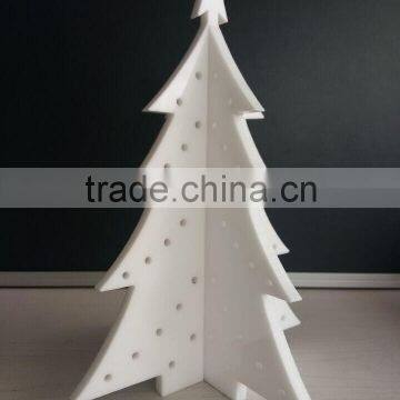 Exquisite White Color OEM Custom Plexiglass Christmas Tree for Decoration