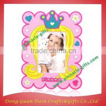 cute cartoon design children photo frame for family gift,pvc photo frame