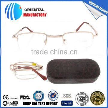 2015 metallic color folding reading glasses