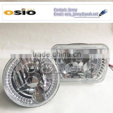 7 inch Round BMC CRYSTAL GLASS LED HALO RING Auto Halogen Semi Sealed Beam Auto Halogen Lamp H6014 H6024 H6012